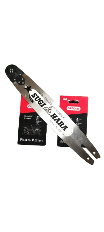 COMBO GUIDE SUGIHARA PRO 35CM + 2 CHAINES OREGON POUR MACHINE STIHL