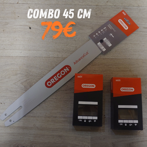 KIT 1 GUIDE 45 + 2 CHAINES EN 325 1.6 MM