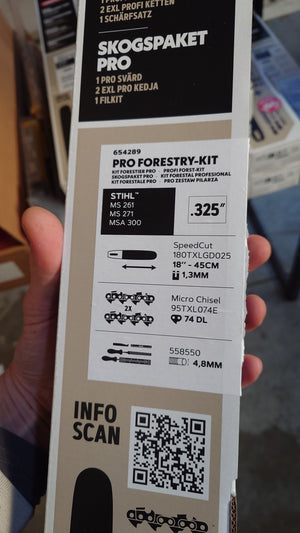 KIT FORESTIER 40 ou 45 CM POUR MS 261  (1 guide + 2 chaines)