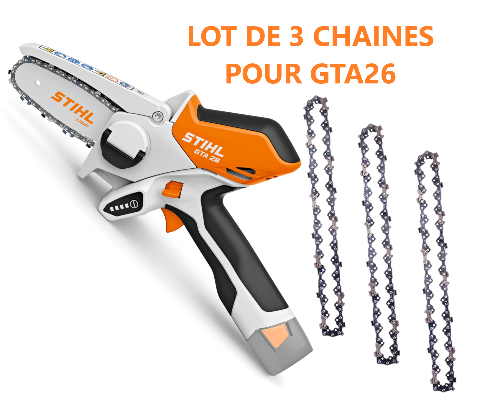 LOT DE 3 CHAINES POUR STIHL GTA26