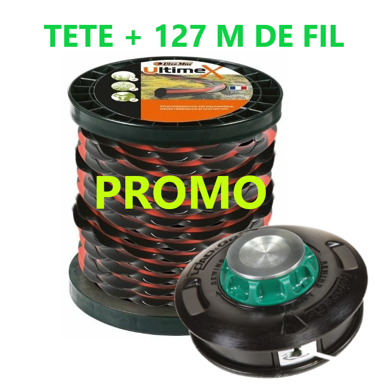 0. TETE LOAD AND GO PRO EXTRALIFE + BOBINE OLEO-MAC ULTIMEX 3 MM